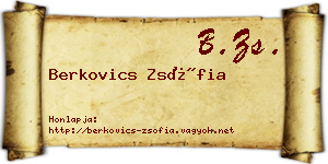 Berkovics Zsófia névjegykártya