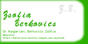 zsofia berkovics business card